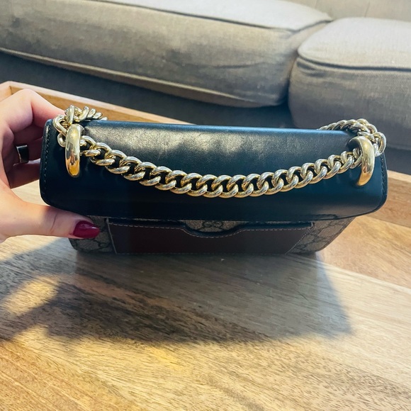 Gucci Small Padlock GG Canvas Leather Chain Shoulder Bag - Picture 9 of 15